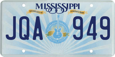 MS license plate JQA949