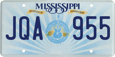 MS license plate JQA955