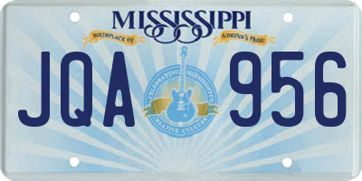MS license plate JQA956