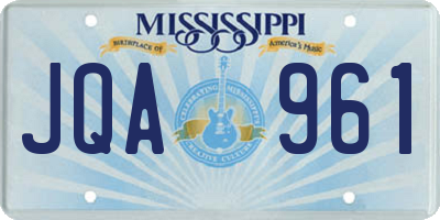 MS license plate JQA961