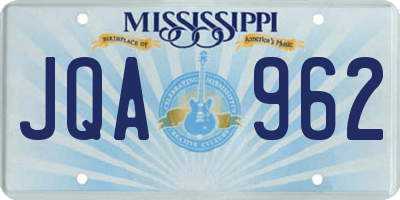 MS license plate JQA962