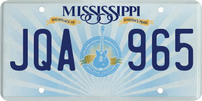 MS license plate JQA965