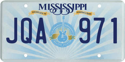 MS license plate JQA971
