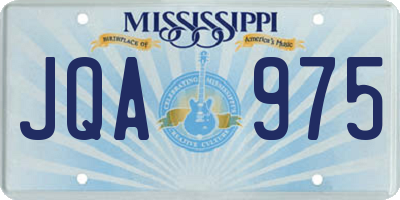 MS license plate JQA975