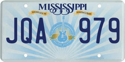 MS license plate JQA979
