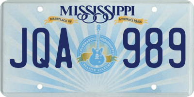 MS license plate JQA989