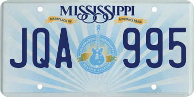 MS license plate JQA995