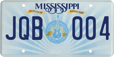 MS license plate JQB004