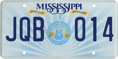 MS license plate JQB014