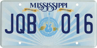 MS license plate JQB016