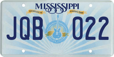 MS license plate JQB022