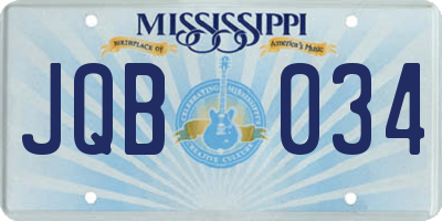 MS license plate JQB034