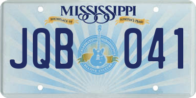 MS license plate JQB041
