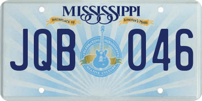 MS license plate JQB046