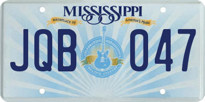 MS license plate JQB047