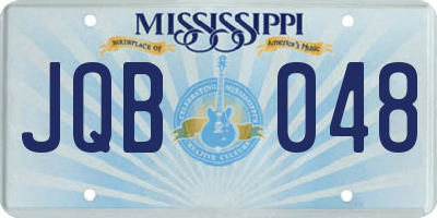 MS license plate JQB048