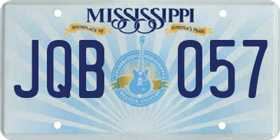 MS license plate JQB057