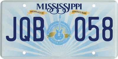 MS license plate JQB058