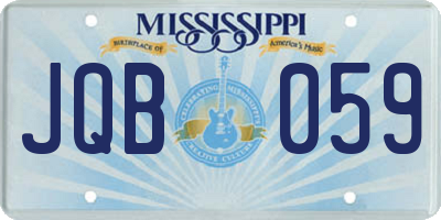 MS license plate JQB059