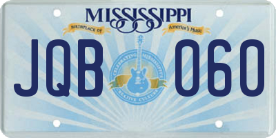 MS license plate JQB060