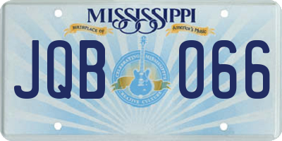 MS license plate JQB066