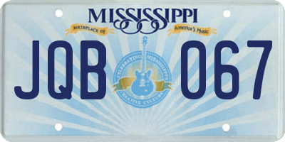 MS license plate JQB067