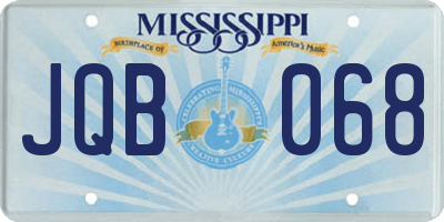 MS license plate JQB068