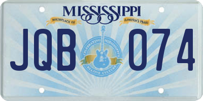 MS license plate JQB074