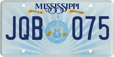 MS license plate JQB075