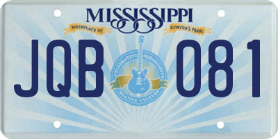 MS license plate JQB081