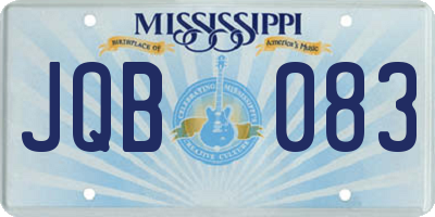 MS license plate JQB083