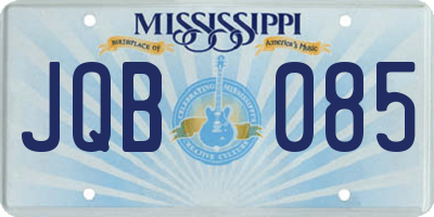 MS license plate JQB085
