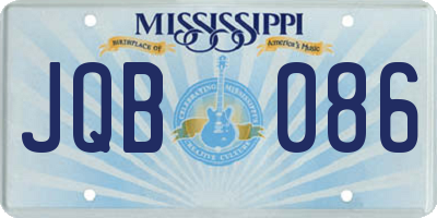 MS license plate JQB086