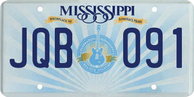 MS license plate JQB091