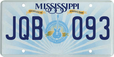 MS license plate JQB093