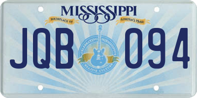 MS license plate JQB094