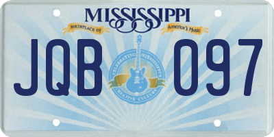 MS license plate JQB097