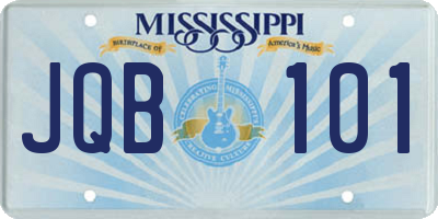 MS license plate JQB101