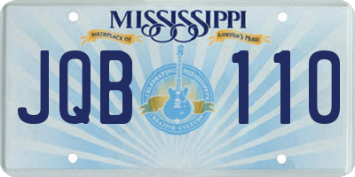 MS license plate JQB110