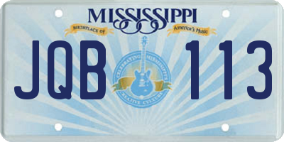 MS license plate JQB113
