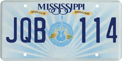 MS license plate JQB114