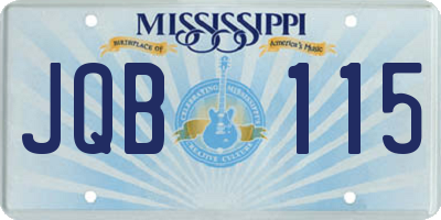 MS license plate JQB115