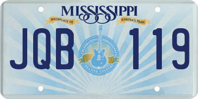 MS license plate JQB119