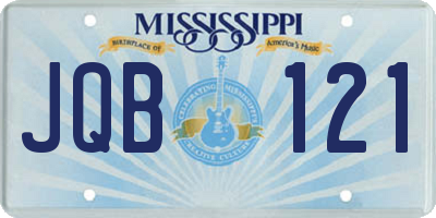 MS license plate JQB121