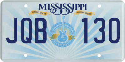 MS license plate JQB130