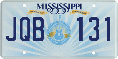 MS license plate JQB131