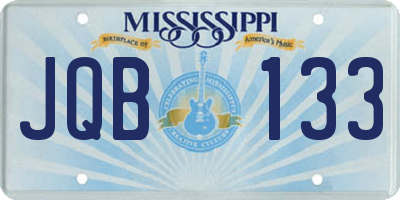 MS license plate JQB133