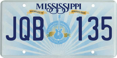 MS license plate JQB135