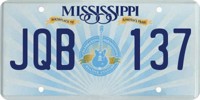 MS license plate JQB137