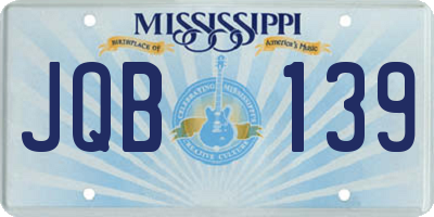 MS license plate JQB139